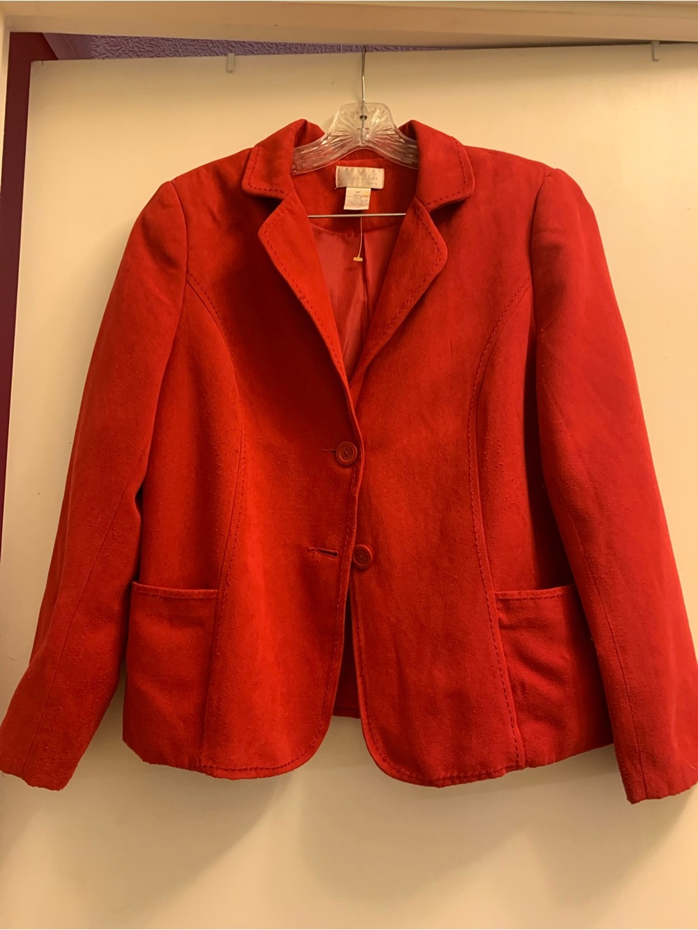 Studio Works Red Suede Tailored Blazer - Picture 1 of 8